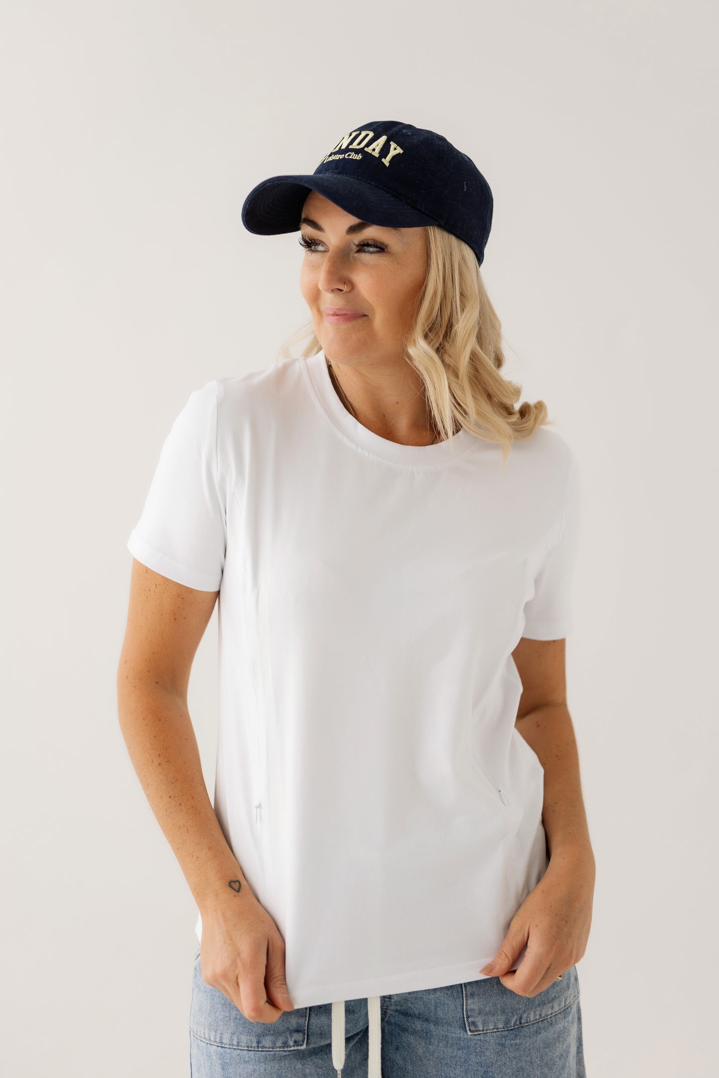 White Everyday Tee | Vertical Zips