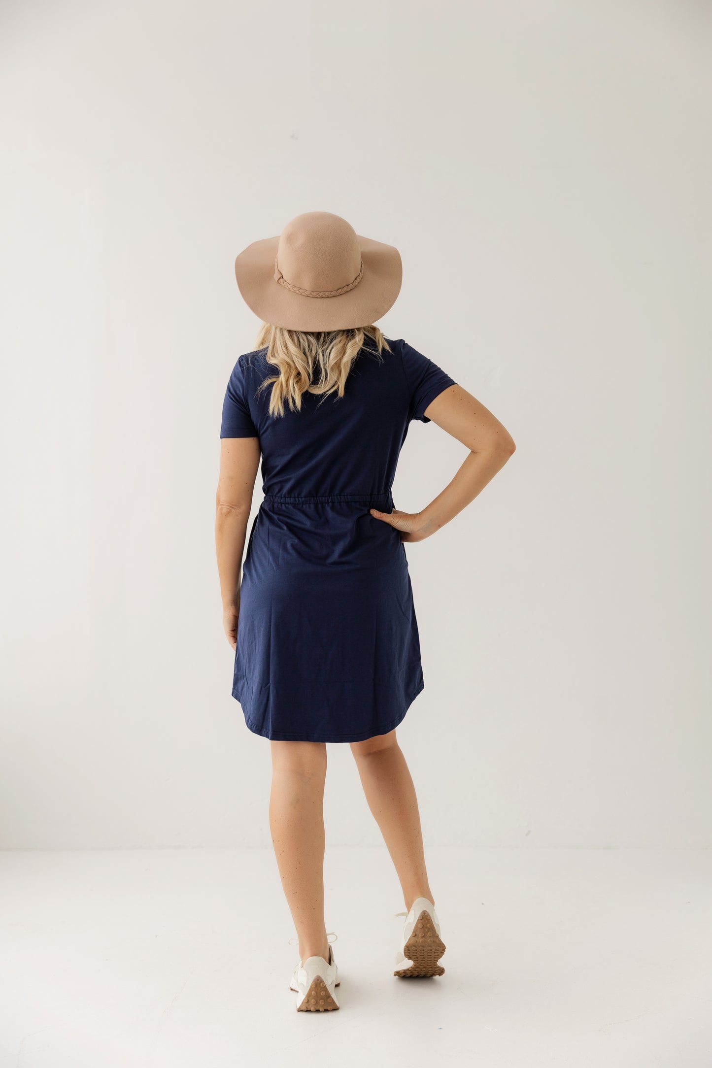 Thea Breastfeeding Dress | Navy